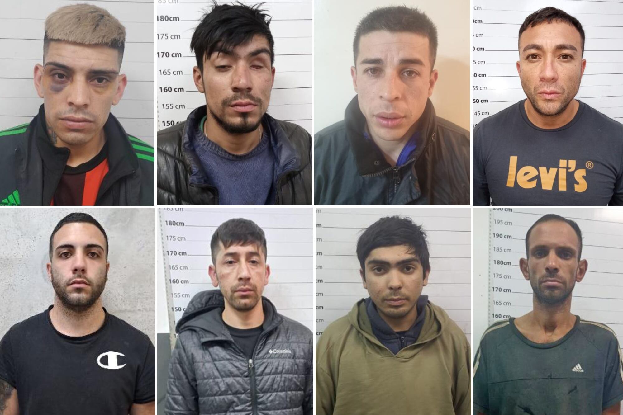 Algunos de los presos que se fugaron de la comisaría de Gana al 400 en el barrio de Liniers