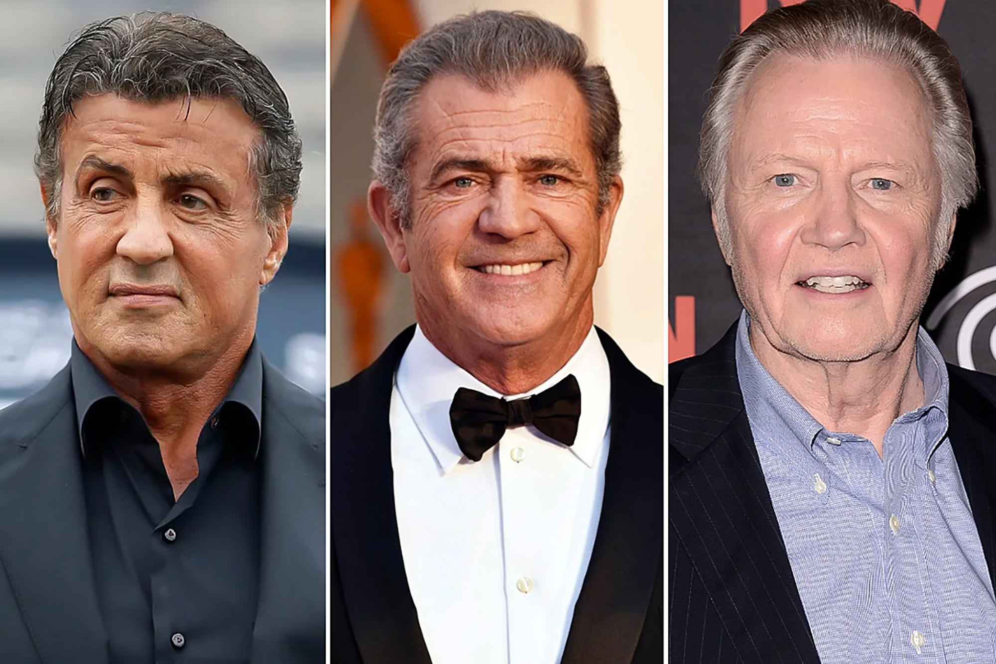 Sylvester Stallone, Mel Gibson y Jon Voight