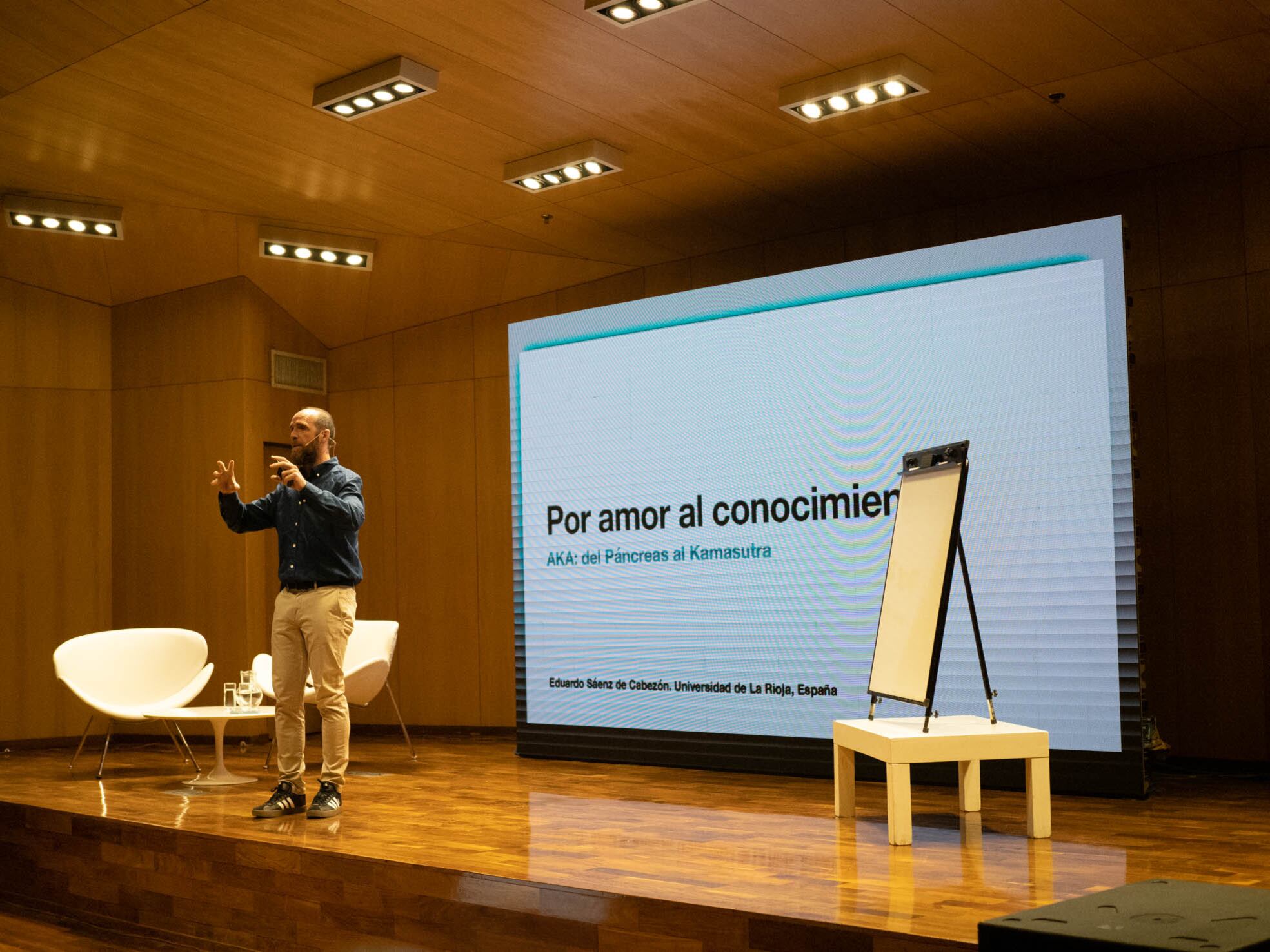 Sáenz de Cabezón durante su presentación en el Festival de Innovación, en el barrio de Barracas