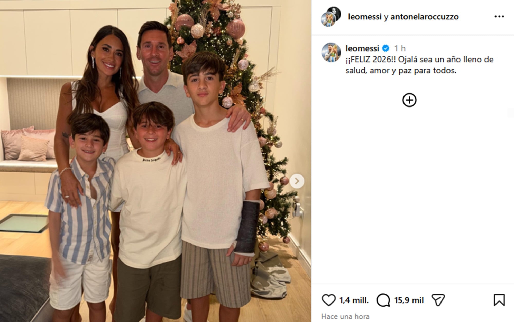 Messi compartió fotos junto a su familia y llenó de ilusión a sus seguidores