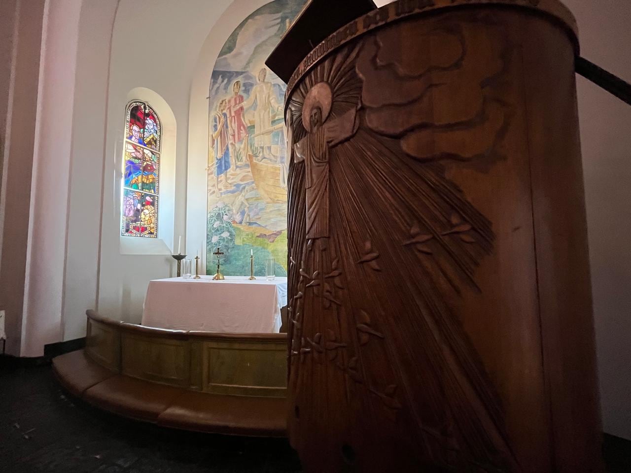 Los detalles simples de la Iglesia Sueca destacan la humildad de la comunidad que se instaló hace más de 100 años en Buenos Aires