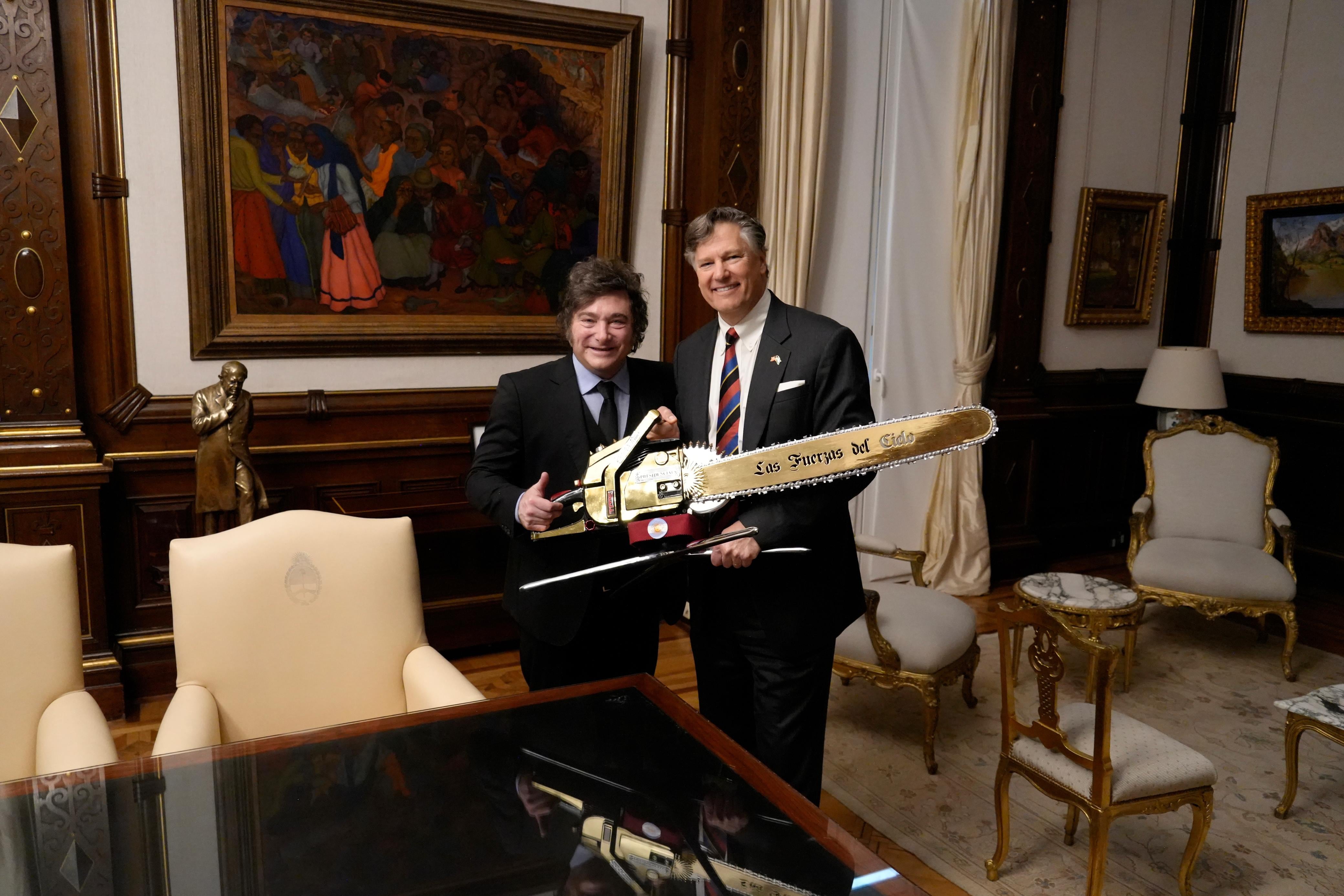 Milei y Landau, este miércoles en Casa Rosada
