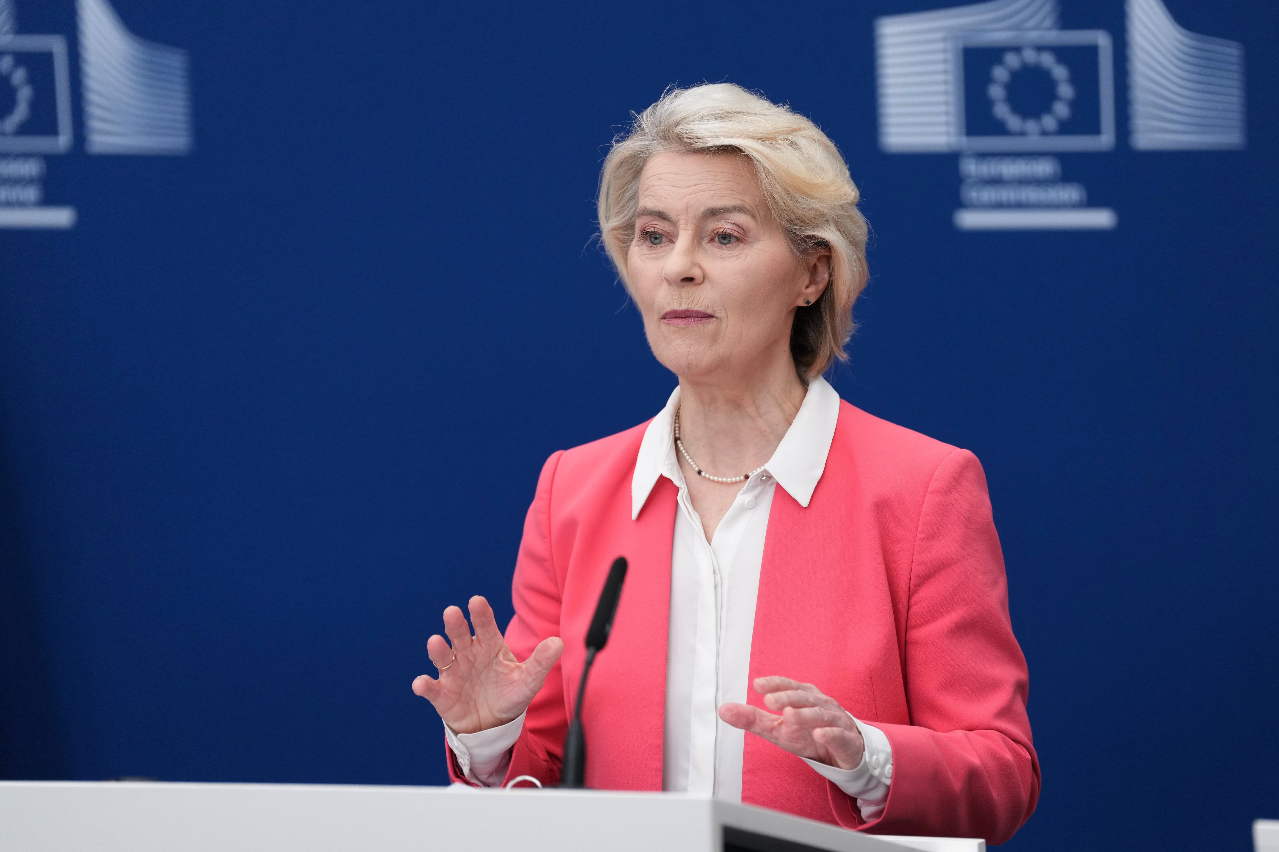 La presidenta de la Comisión Europea, Ursula von der Leyen, pidió una