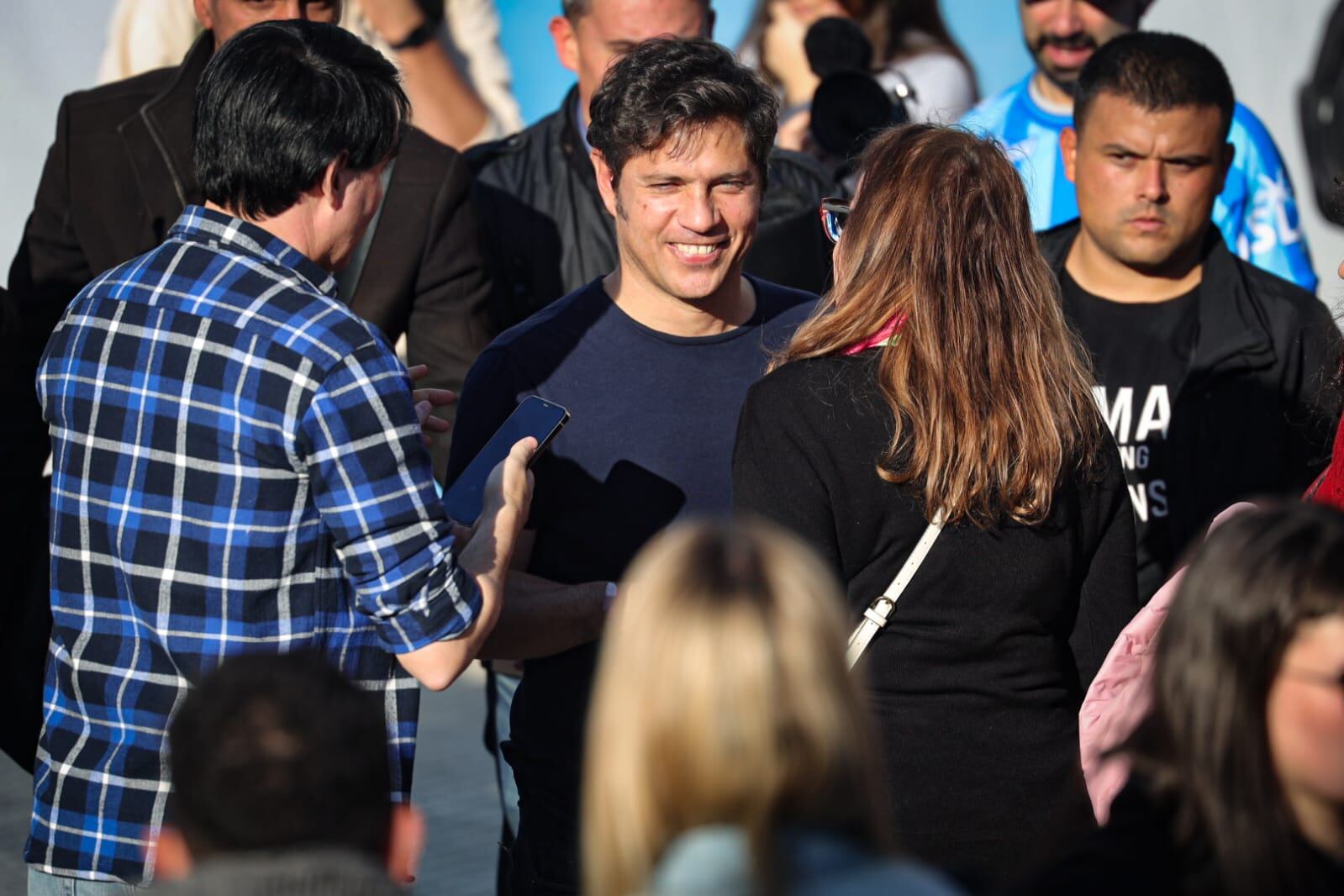 Axel Kicillof en la marcha por la condena de Cristina Kirchner, en la Plaza de Mayo