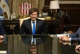 En medio de su ofensiva contra Tapia, Milei celebró la victoria de Estudiantes de La Plata ante Central Córdoba