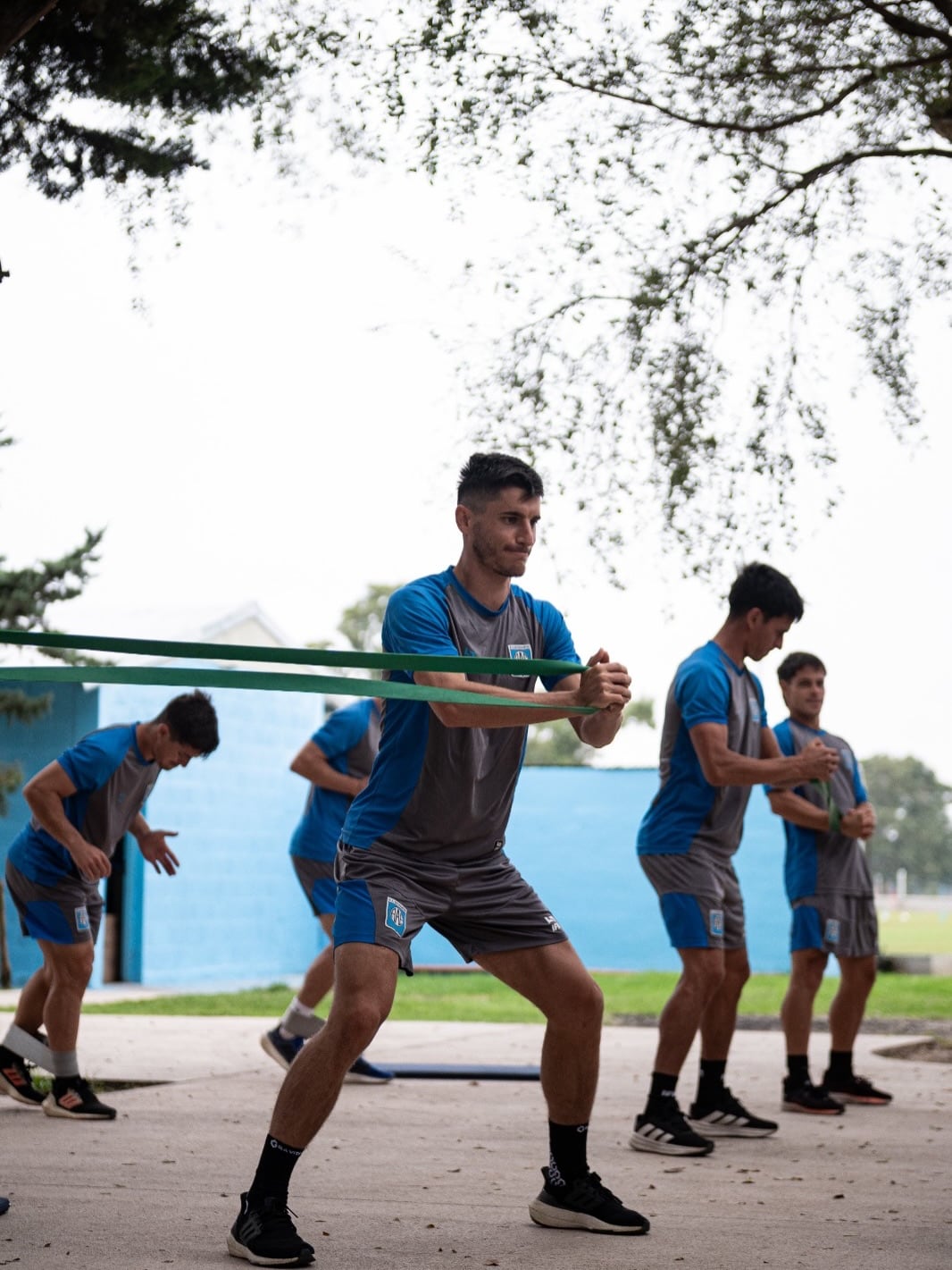 Los jugadores de Estudiantes de Río Cuarto, durante una práctica