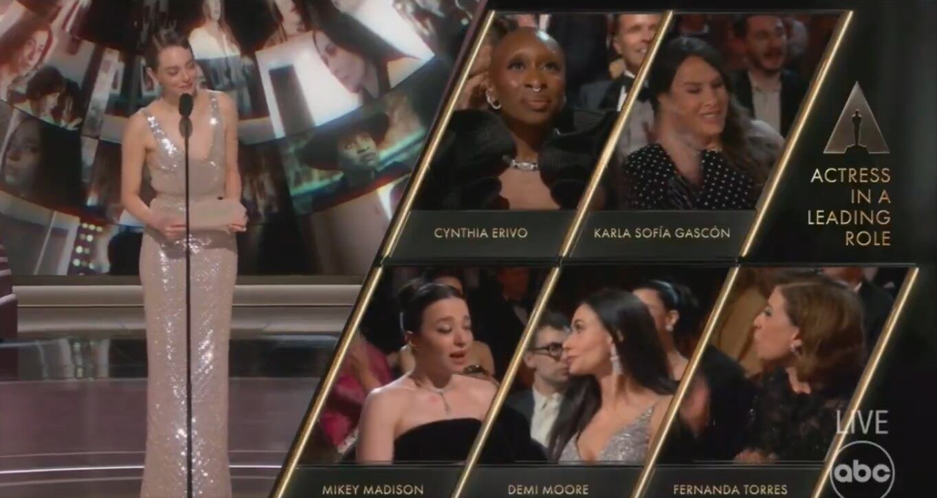 El rostro de sorpresa de Demi Moore al no recibir el premio, se volvió viral en las redes sociales