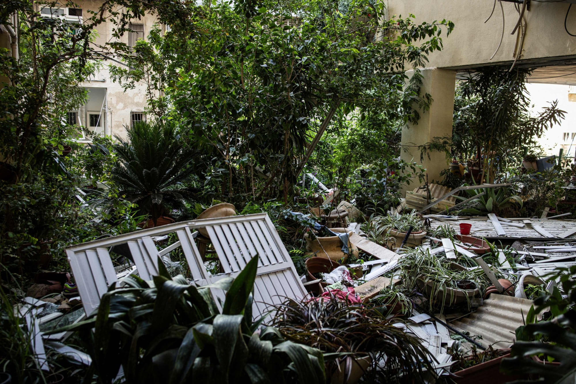 Calles destrozadas en Israel.