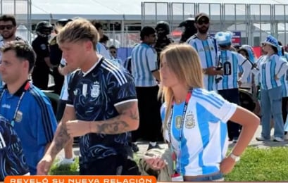 Las imágenes de Ian Lucas junto a Renata, su nueva novia (Foto: Captura TV)