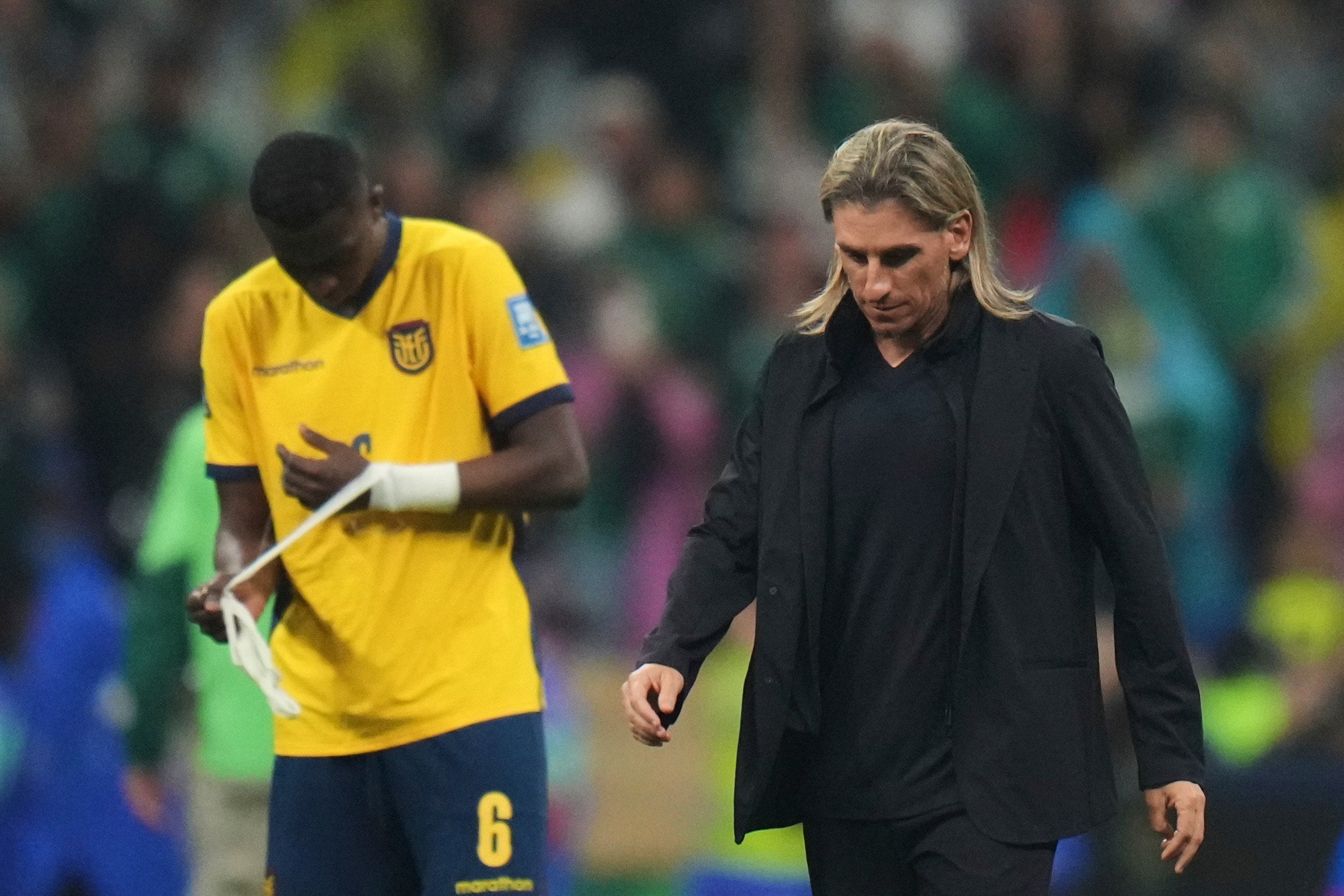 La tristeza de Sebastián Beccacece y Willian Pacho luego de quedar eliminados del Mundial