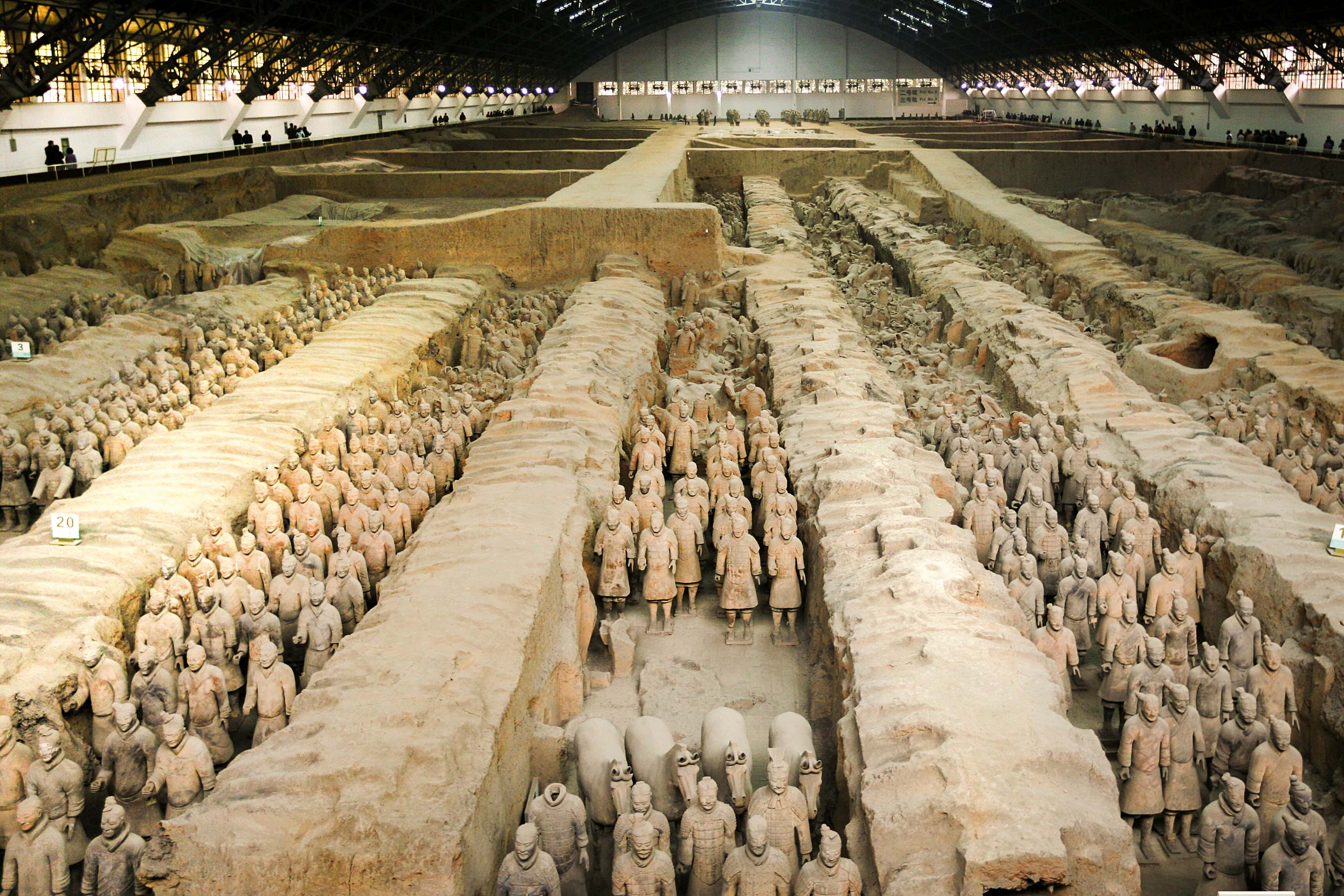 Los guerreros de terracota, en Xi’an, monumental hallazgo arqueológico del siglo XX.
