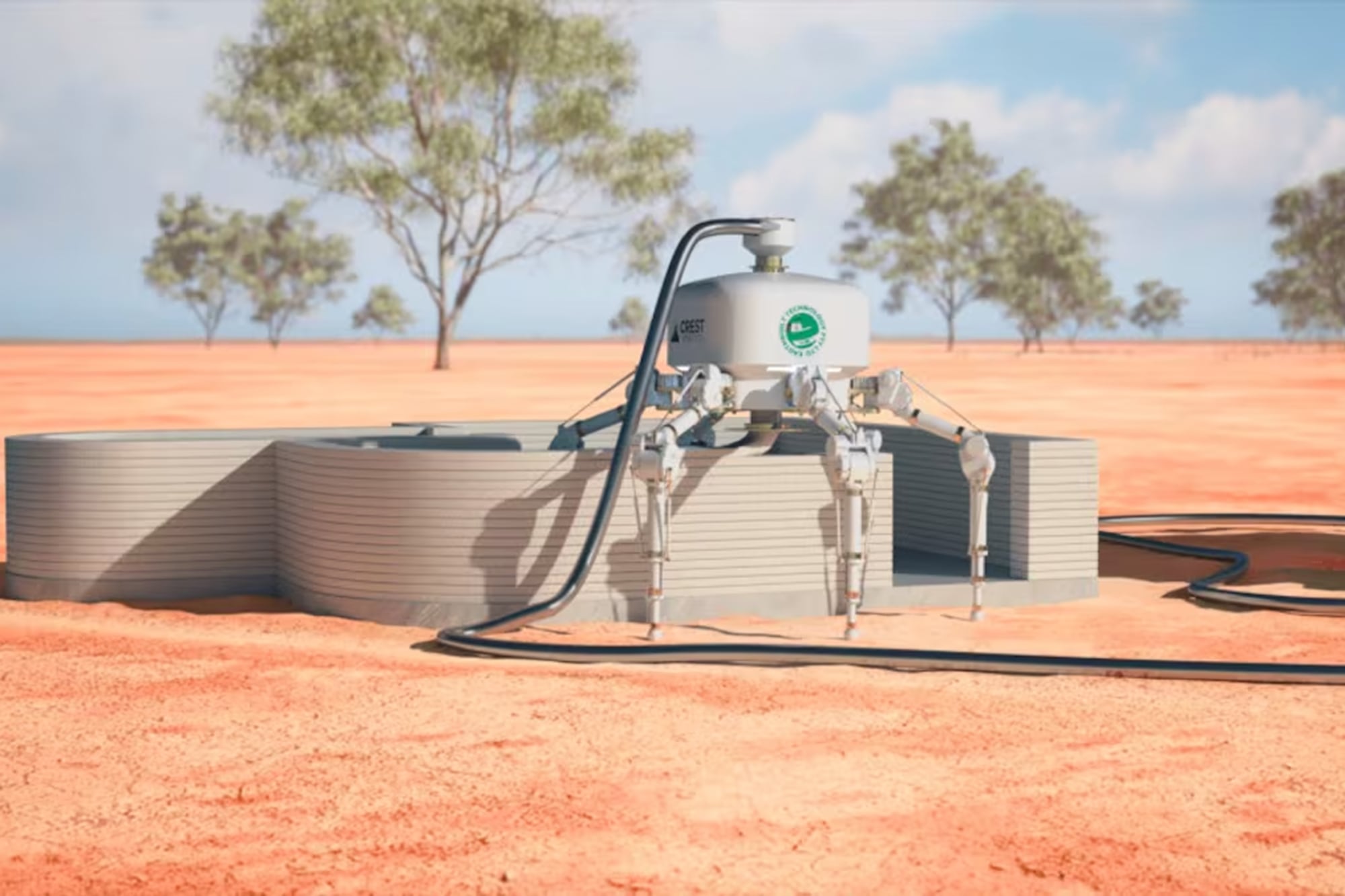 Crean un robot con forma de araña que construye casas en un día