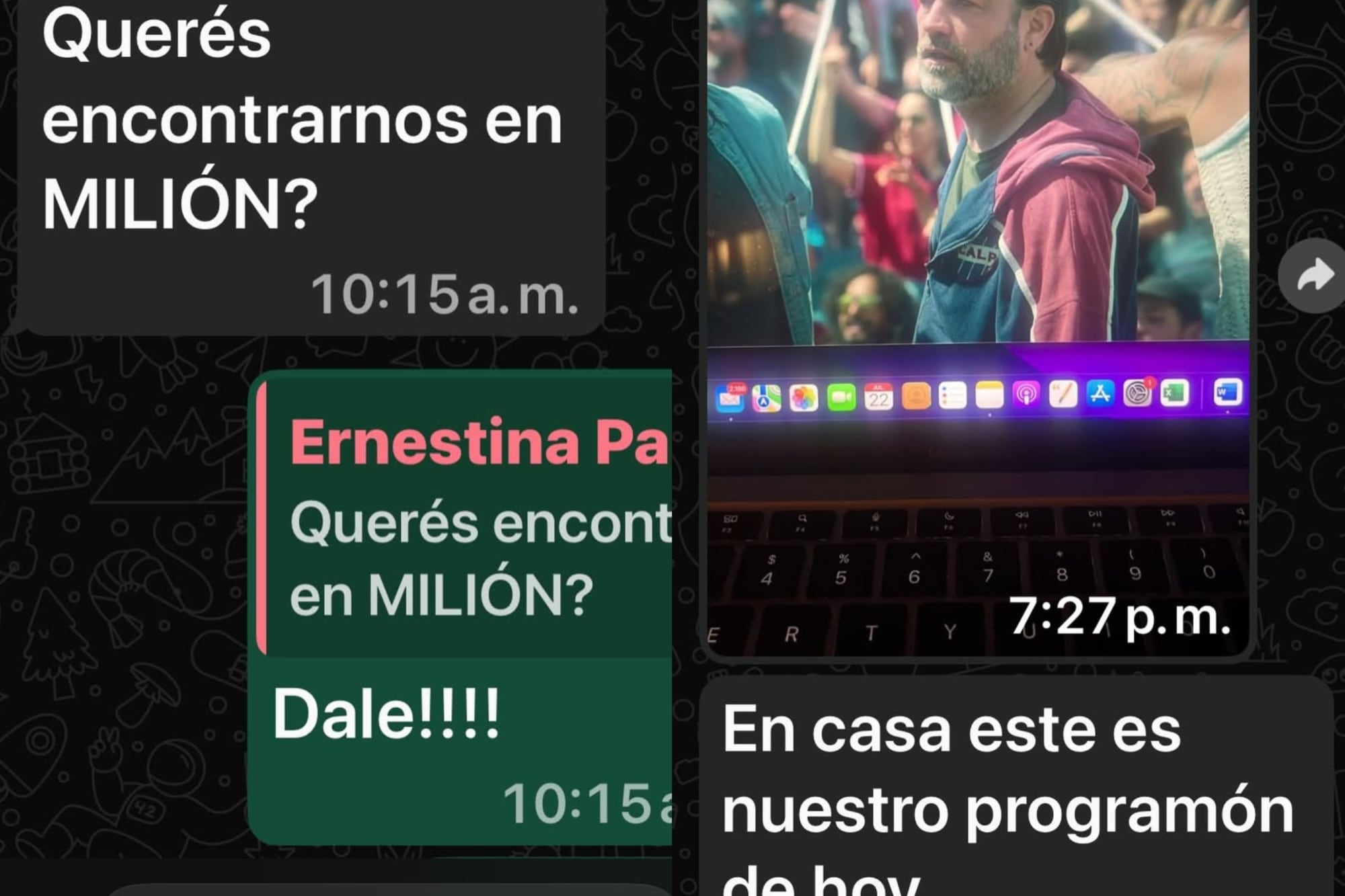 Los mensajes que intercambiaron Pauls y Pais (Foto: Instagram @gastonpauls22)