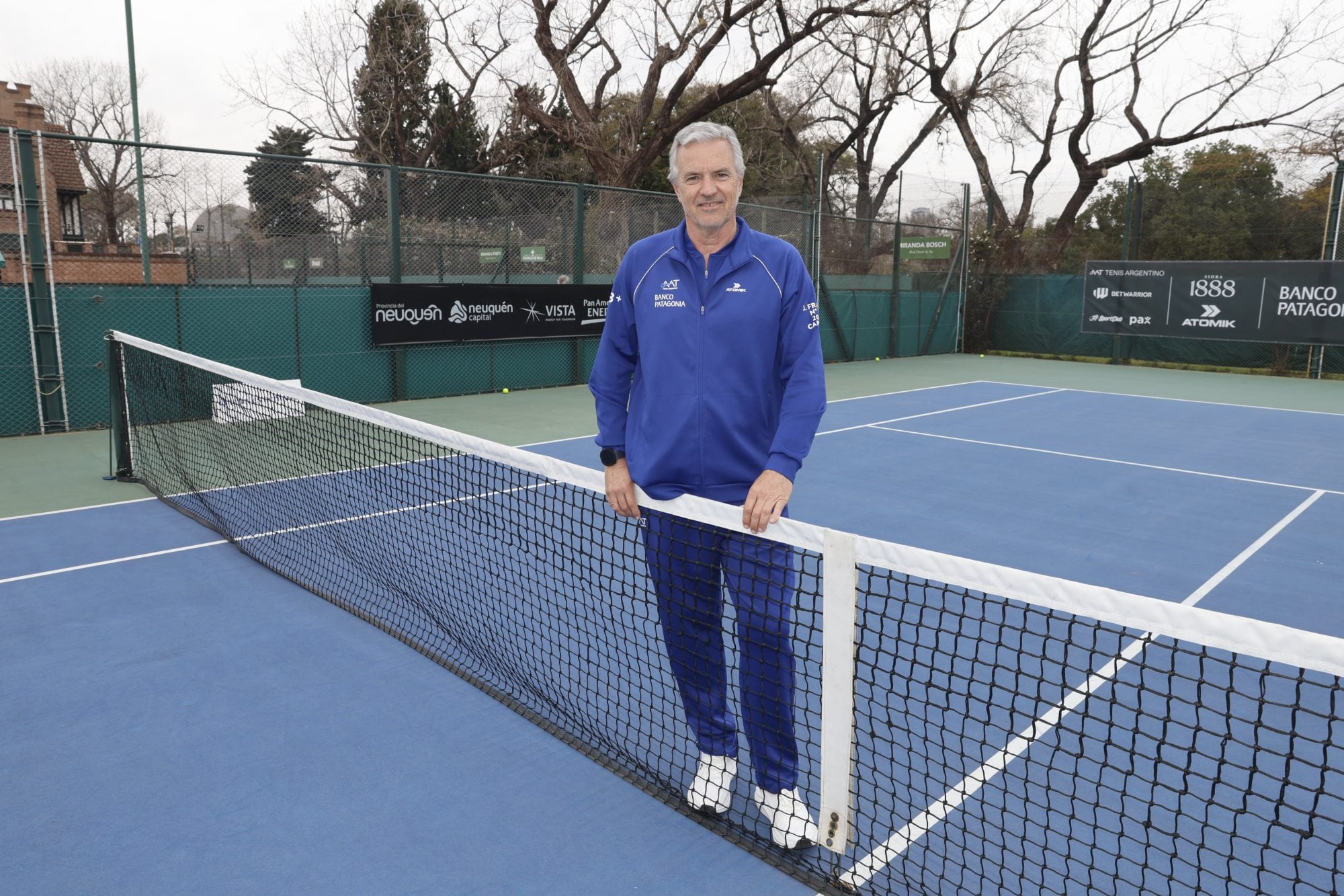Javier Frana, en el Tenis Club Argentino: vivirá su primera experiencia como capitán de local