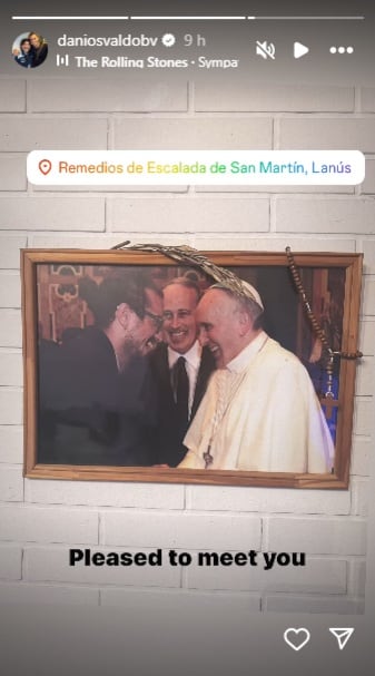 El recuerdo que compartió Daniel Osvaldo con el Papa Francisco