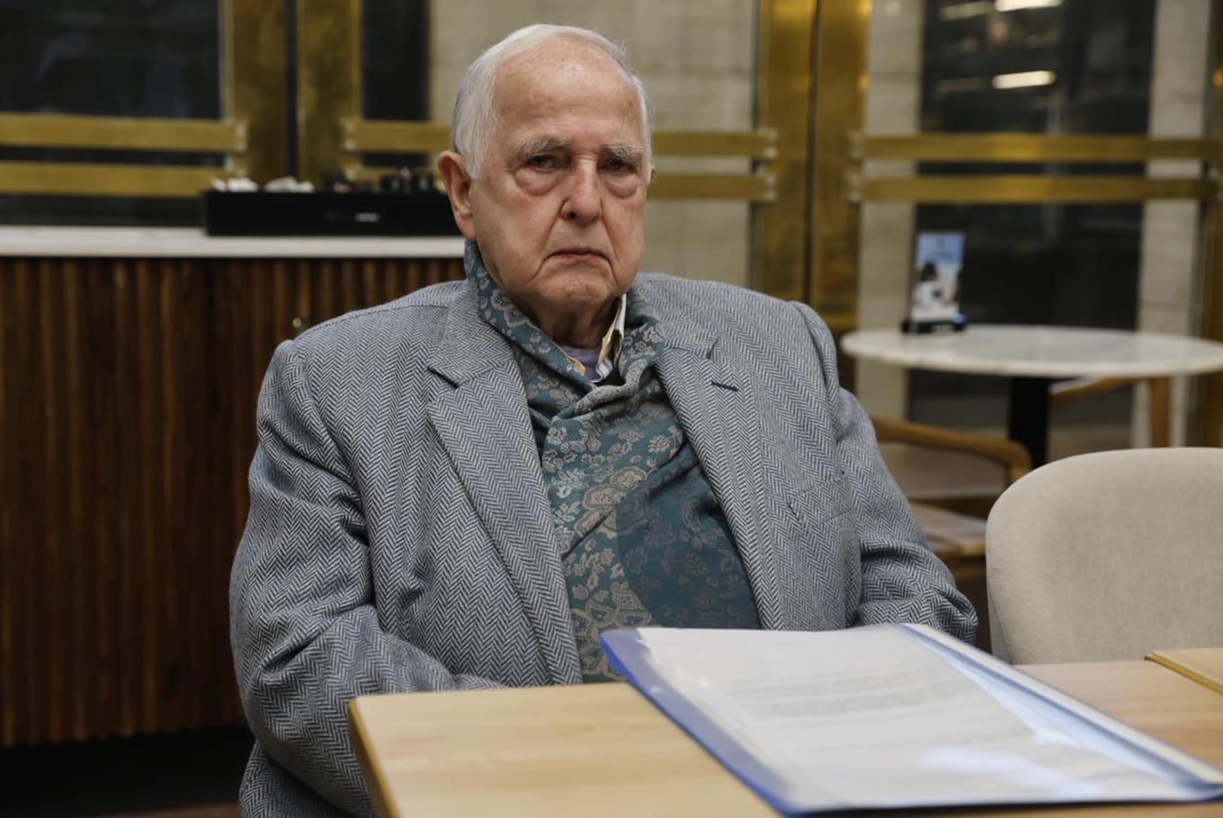 Jorge Bacigalupo, el expolicía que entregó los cuadernos de las coimas, antes de declarar en los tribunales de Comodoro Py