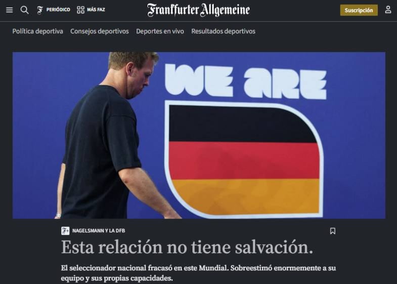Los diarios de Alemania reaccionaron a la eliminación de su seleccionado ante Paraguay.