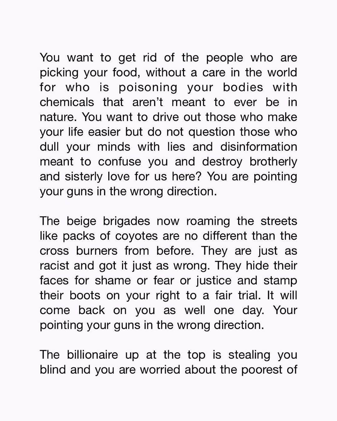 Carta abierta de Mark Ruffalo.