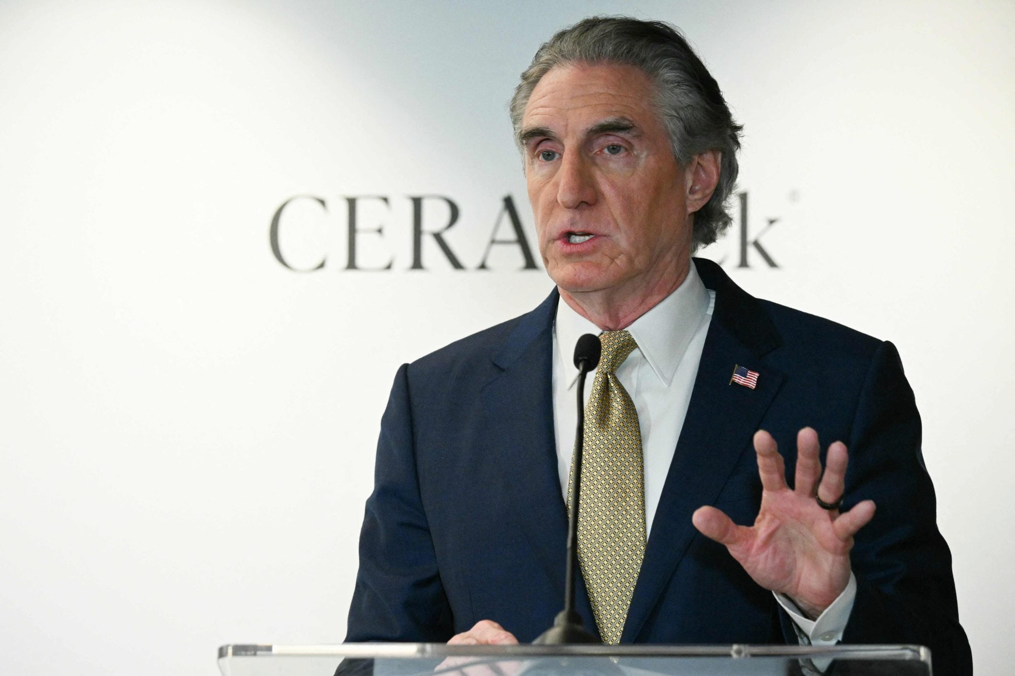 El secretario del Interior norteamericano, Doug Burgum, en CERAWeek, en Houston.
