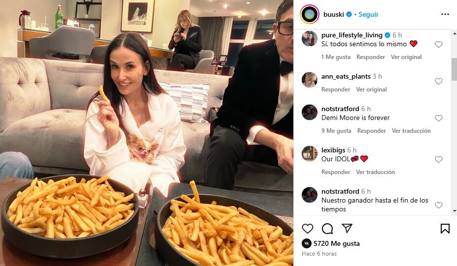 El posteo de Tallulah se colmó de mensajes en favor de Demi Moore