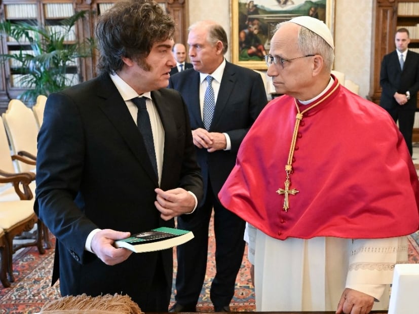 El presidente Javier Milei visitó a León XIV en Roma el 7 de junio de 2025, un mes después de la elección del Papa