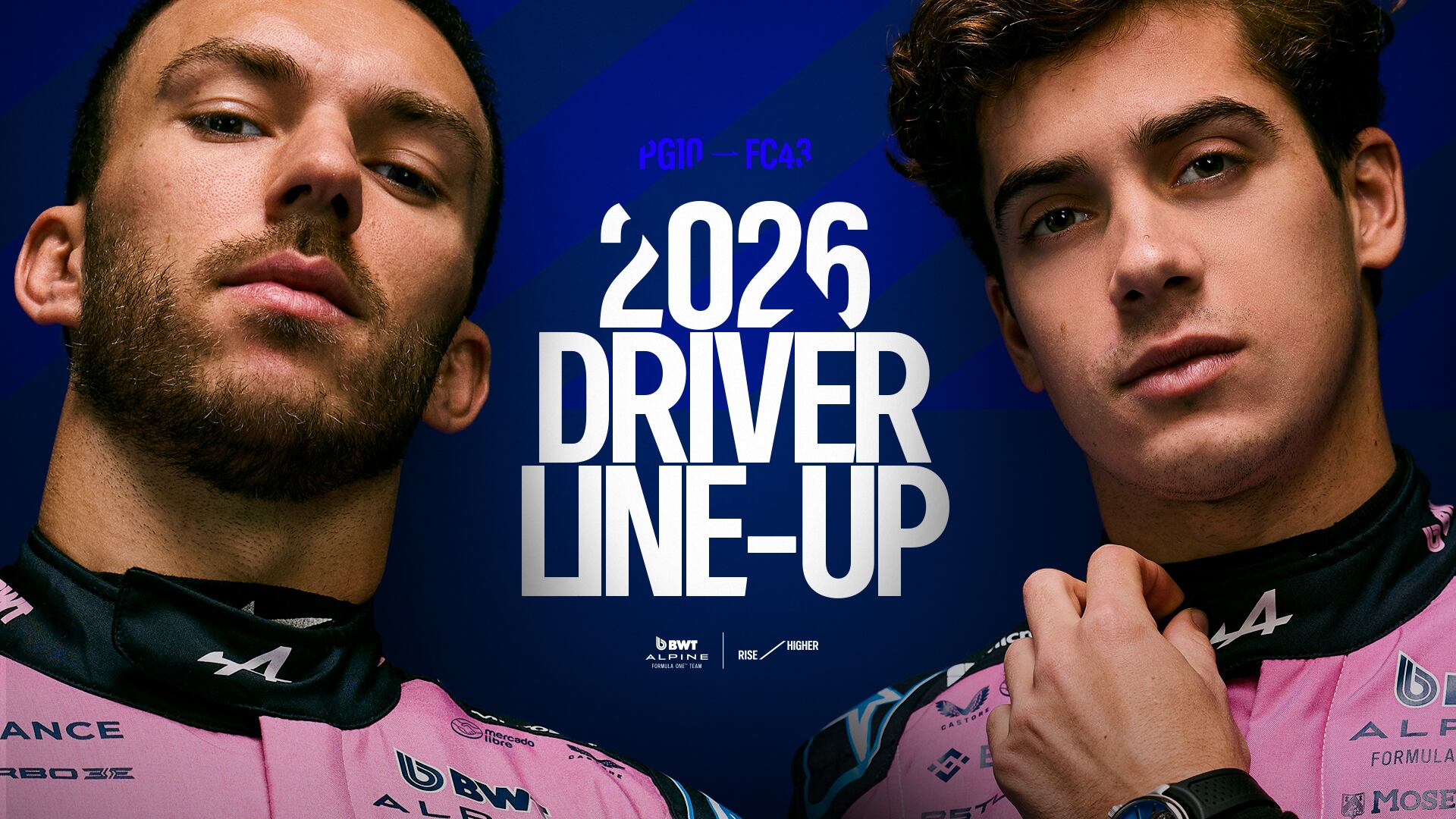 Franco Colapinto y Pierre Gasly, los pilotos titulares de Alpine para la temporada 2026