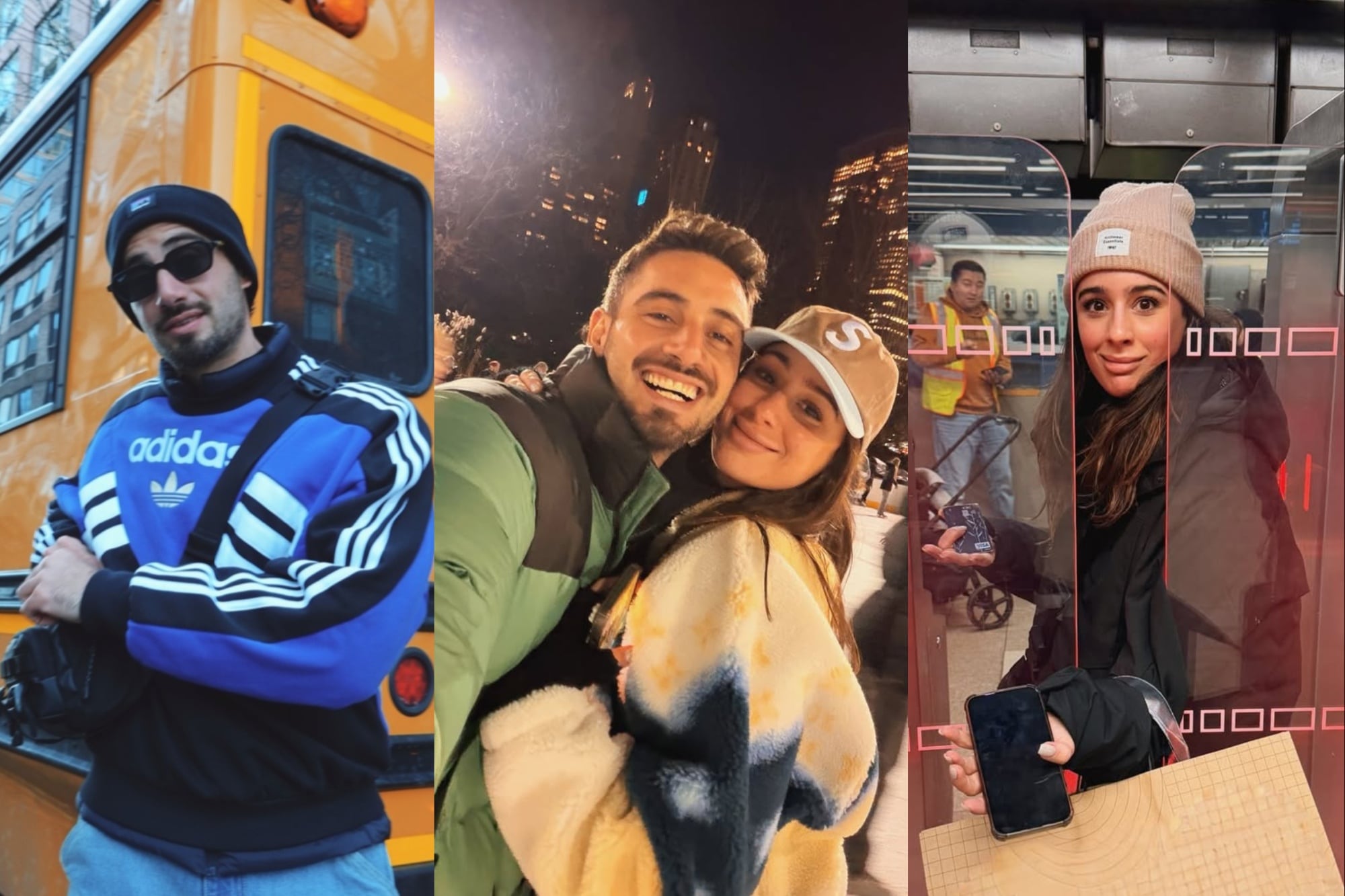 Los días de Nico Occhiato y Flor Jazmín en Nueva York: nieve, patinaje sobre hielo y mucho amor