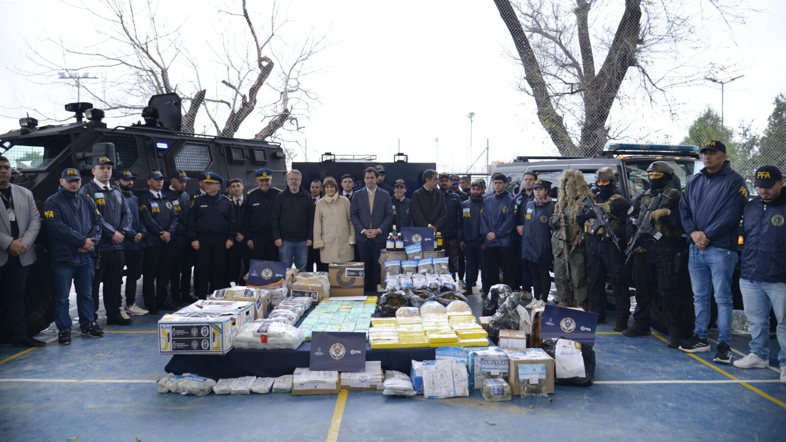 La ministra de Seguridad Patricia Bullrich reveló el secuestro de 500 kilos de cocaína en España