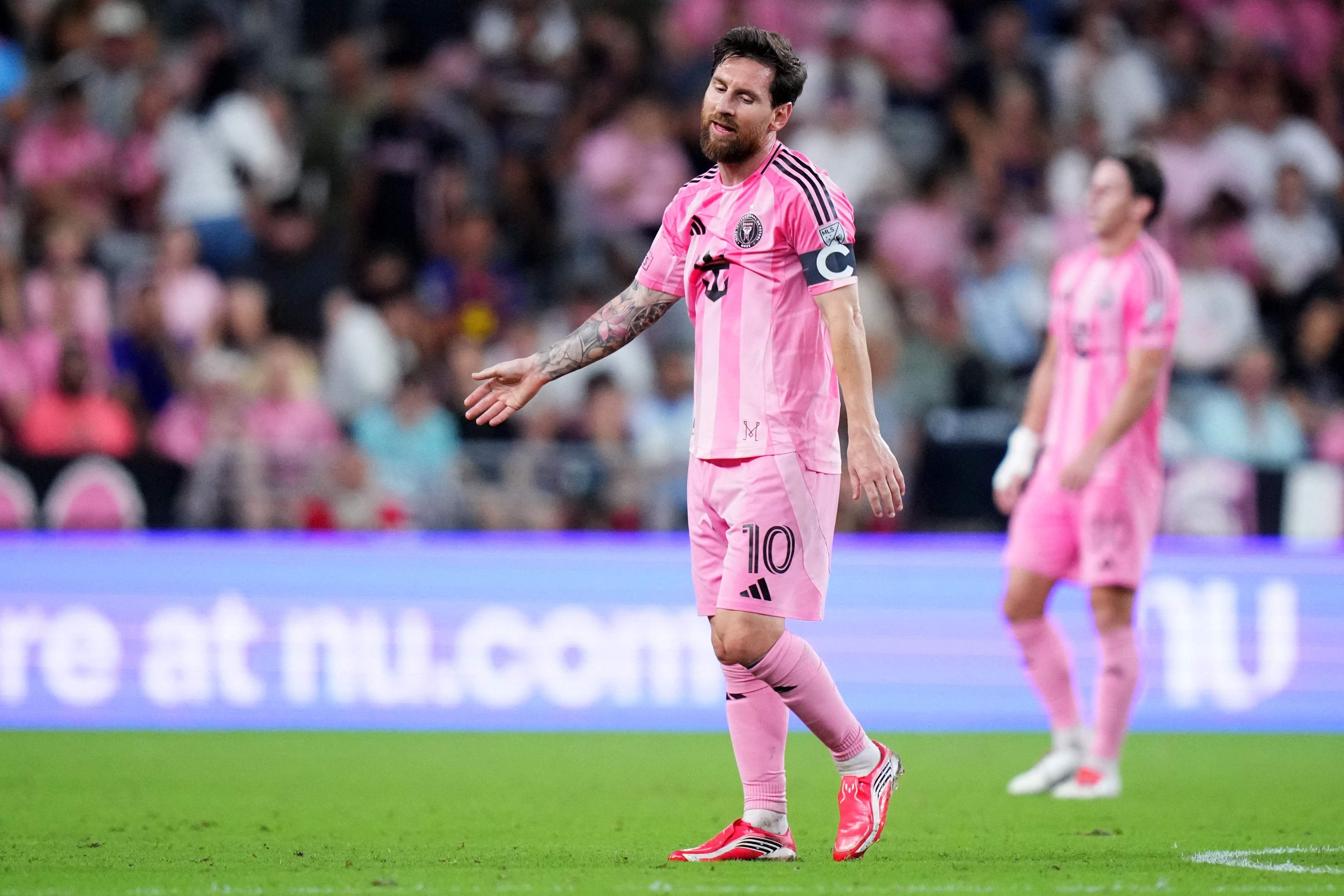 Lionel Messi intentó siempre en Inter Miami, pero no pudo con la defensa de Cincinnati; empataron 2-2 por la MLS