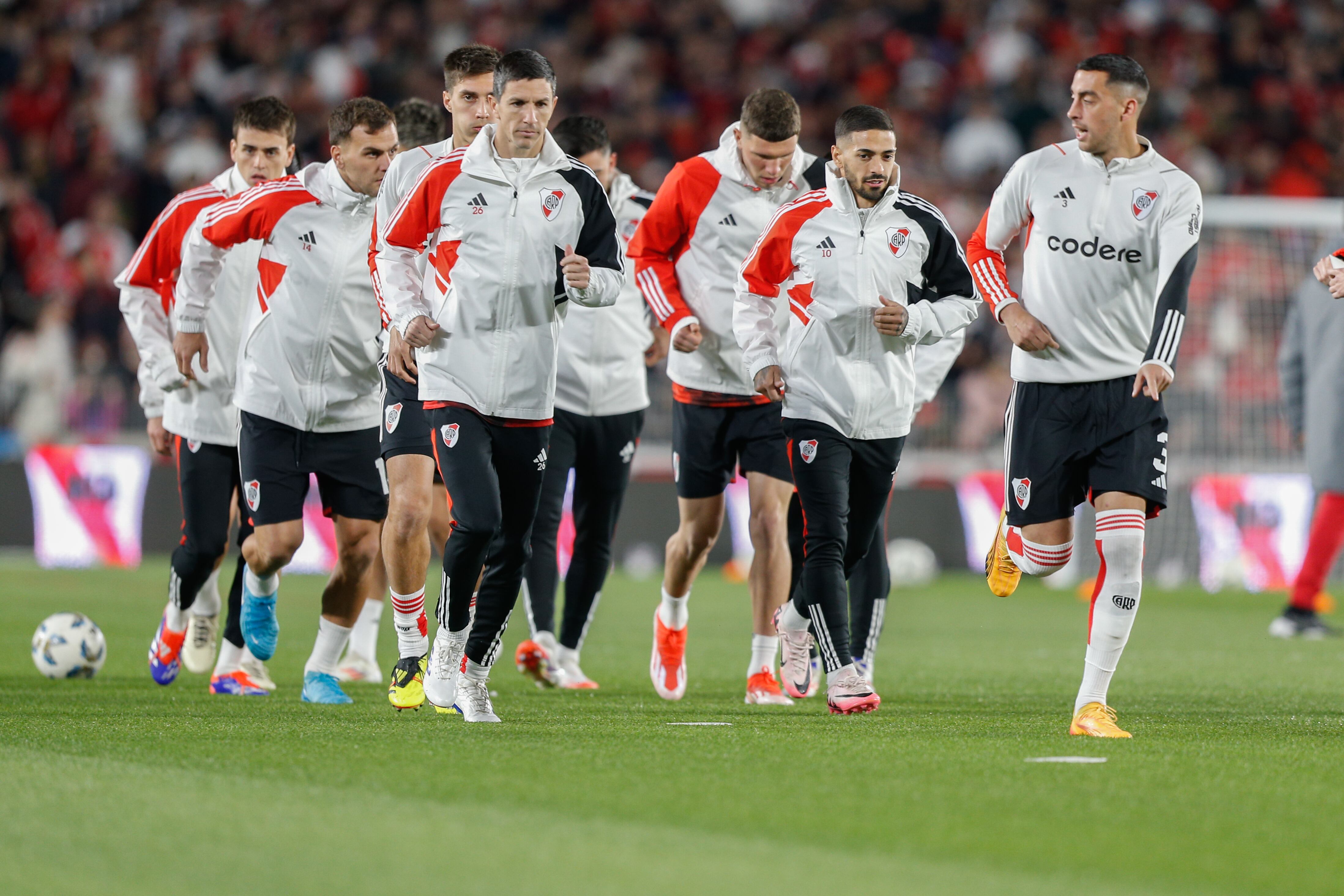 Ramiro Funes Mori en la previa de un River Huracán, en la vuelta de Marcelo Gallardo, en agosto de 2024