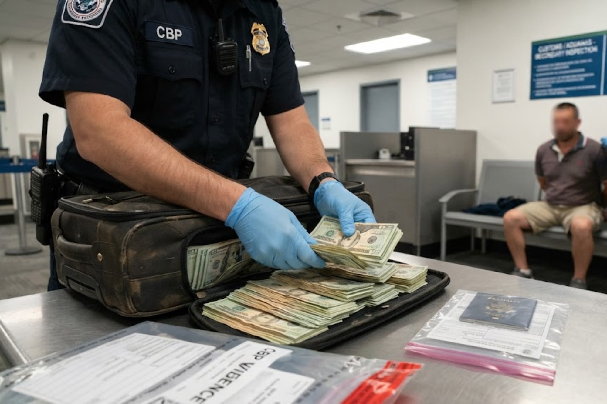Dijo que no llevaba dinero, pero la CBP encontró más de US$50.000 escondidos: terminó arrestado en Florida