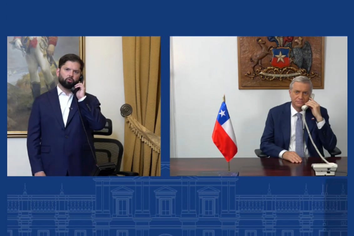 Kast y Boric respetaron una tradición democrática y hablaron en vivo por televisión para poner en marcha el cambio de mando