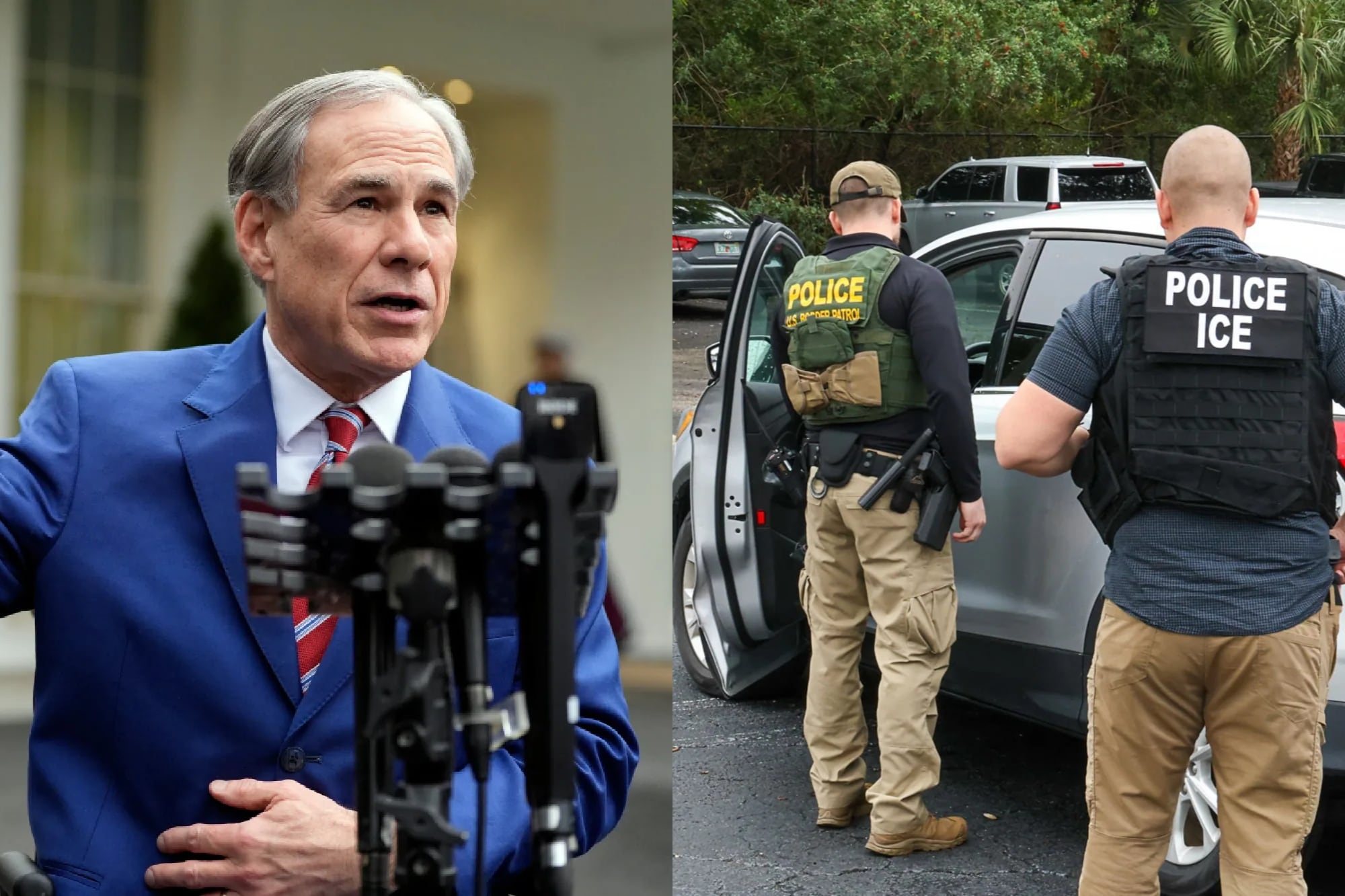 Greg Abbott apunta contra Newsom y anuncia detenciones de conductores con licencia californiana