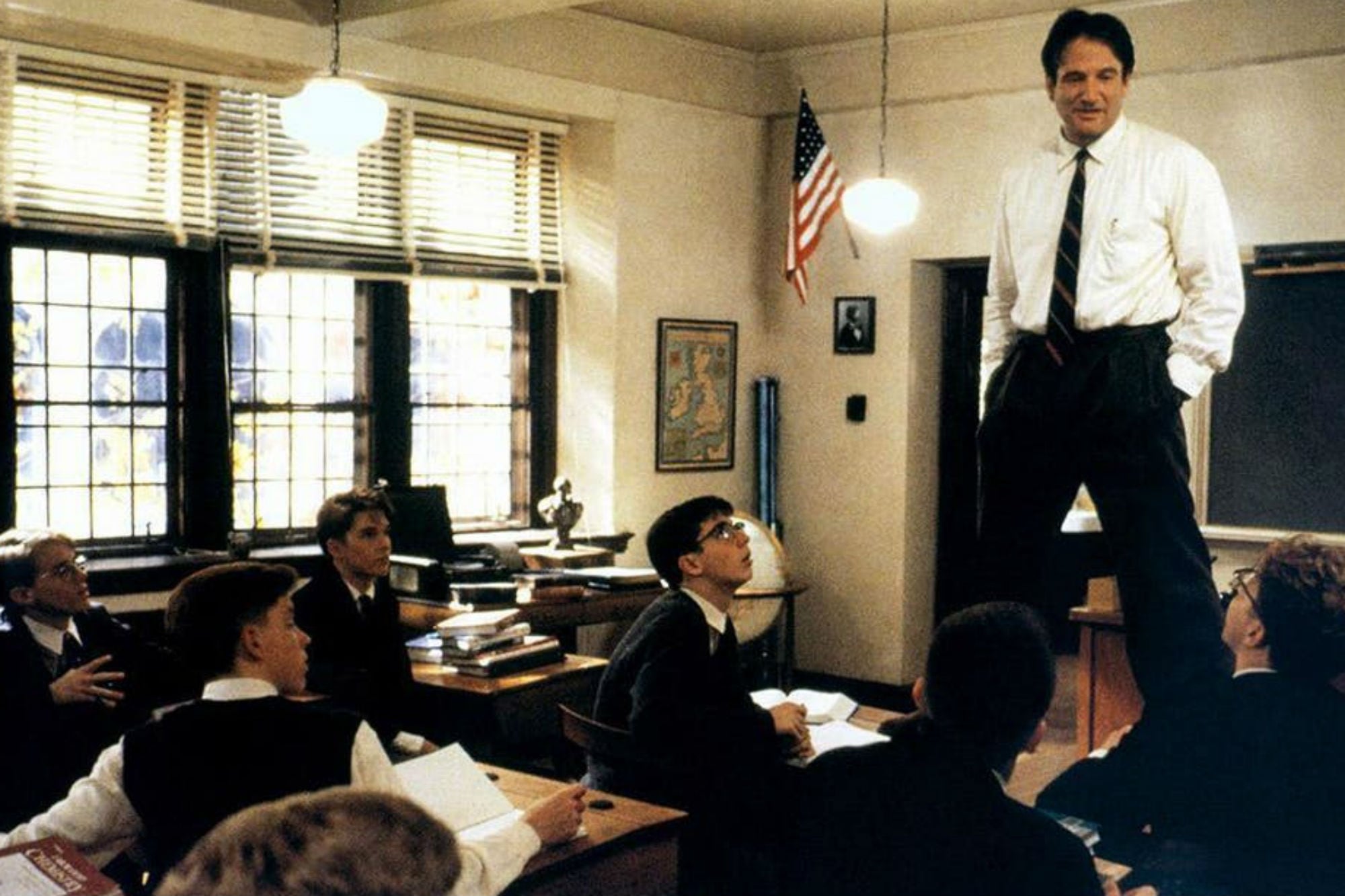 Robin Williams en La sociedad de los poetas muertos