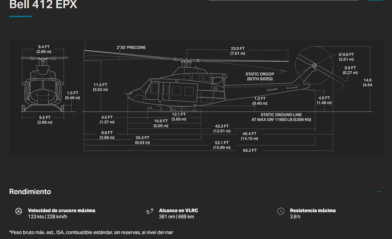 La aeronave tiene capacidad para un piloto y hasta 14 pasajeros, alcanza una velocidad de crucero de 228 km/h y posee un techo operativo de 20.000 pies
