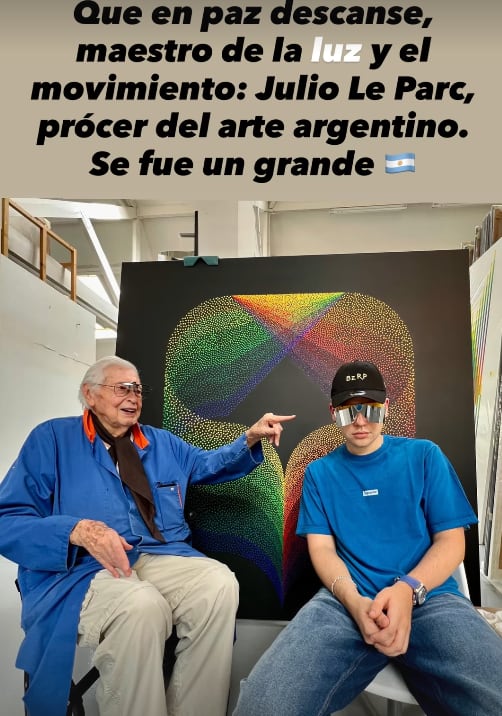 De Juliana Awada a Bizarrap: los famosos que despidieron a Julio Le Parc 7 Así despidió Bizarrap a Julio Le Parc