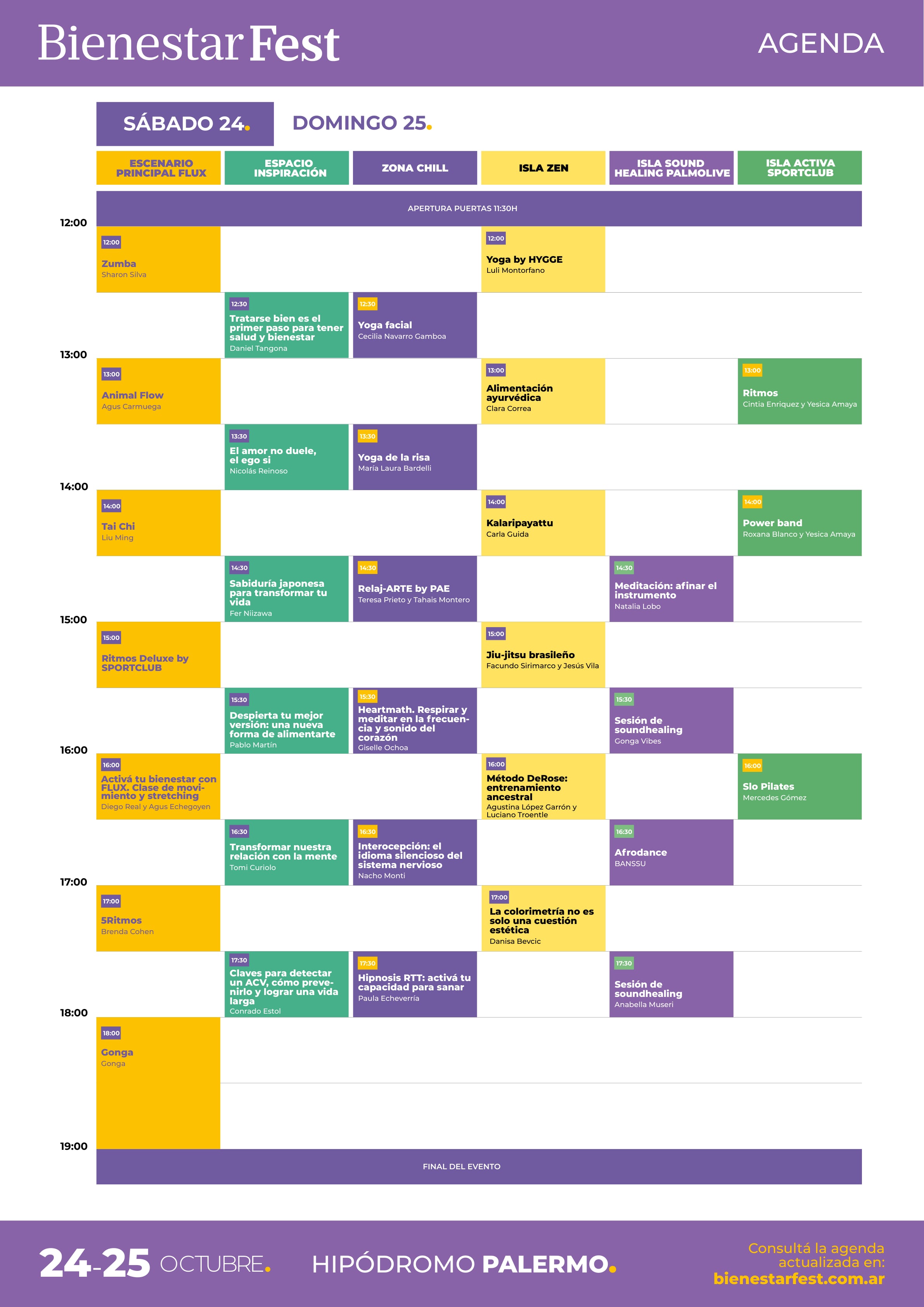 La agenda del sábado 24