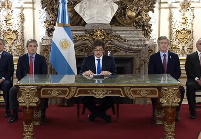 El discurso de Javier Milei.