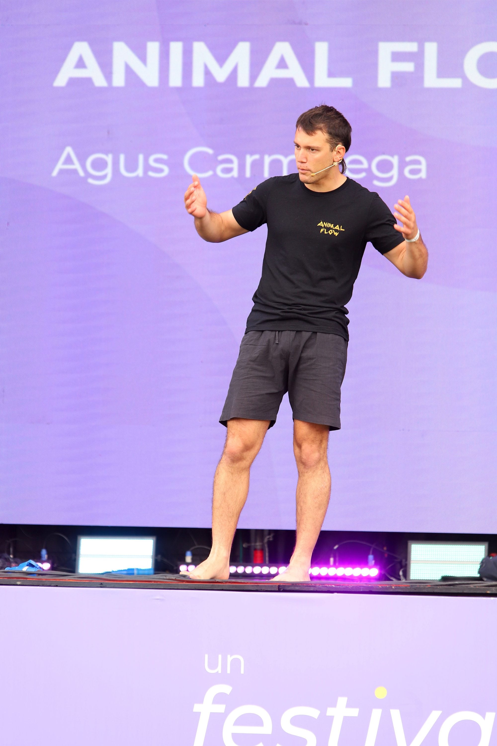 Agustín Carmuega reallizó una clase de animal flow
