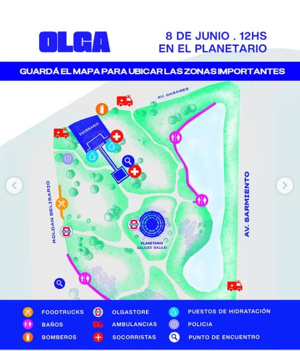 El evento contará con seguridad y puestos de hidratación (Foto: @olgaenvivo)