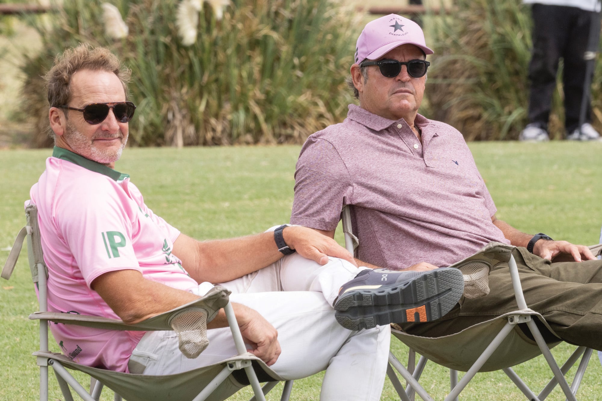 El “Ruso” Heguy, acompañado por Fati Reynot (productor de Río Cuarto, Córdoba), lo miró desde un costado de las tablas, pero más tarde se midieron en la cancha