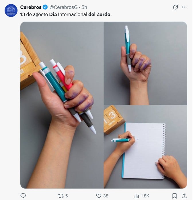 Las redes sociales se llenaron de memes por el Día Internacional de los Zurdos (Captura: X)
