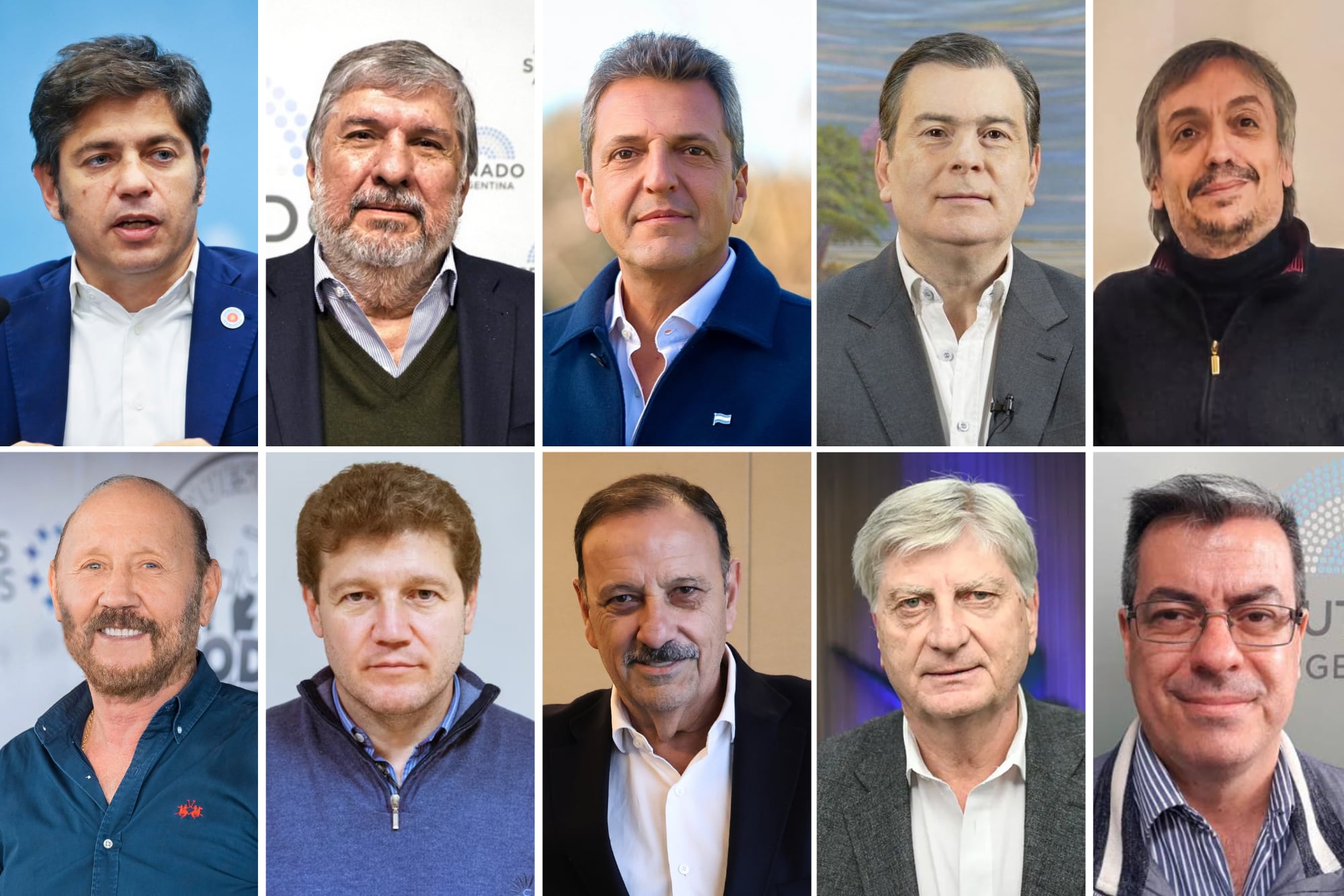Kicillof, Mayans, Massa, Zamora y Máximo -
Insfrán, Melella, Quintela, Ziliotto y Germán Martínez