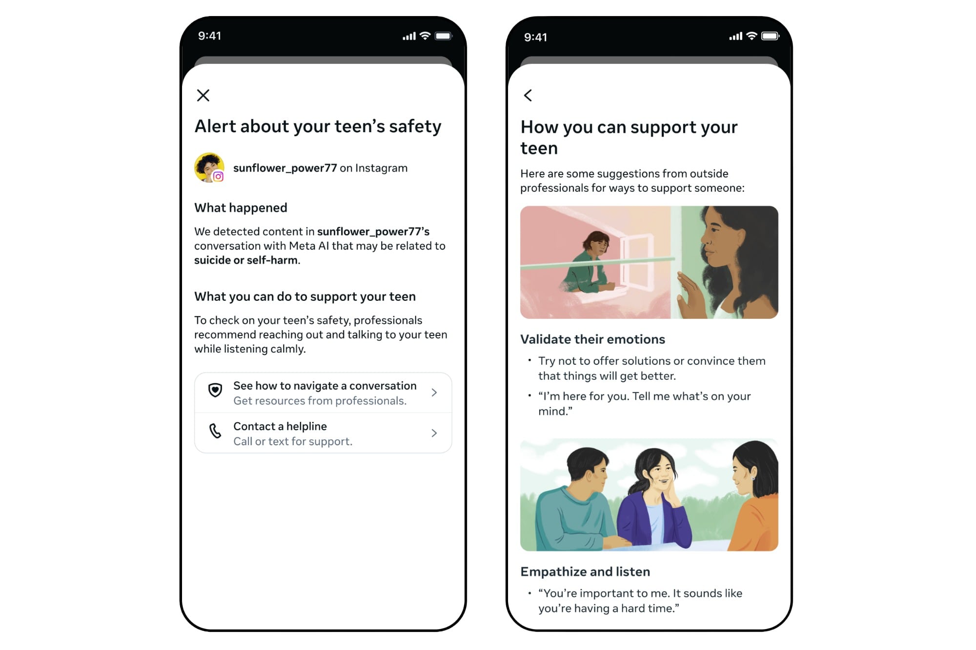 Meta AI notificará a los padres si detecta que los adolescentes intentan hablar sobre suicidio o autolesiones