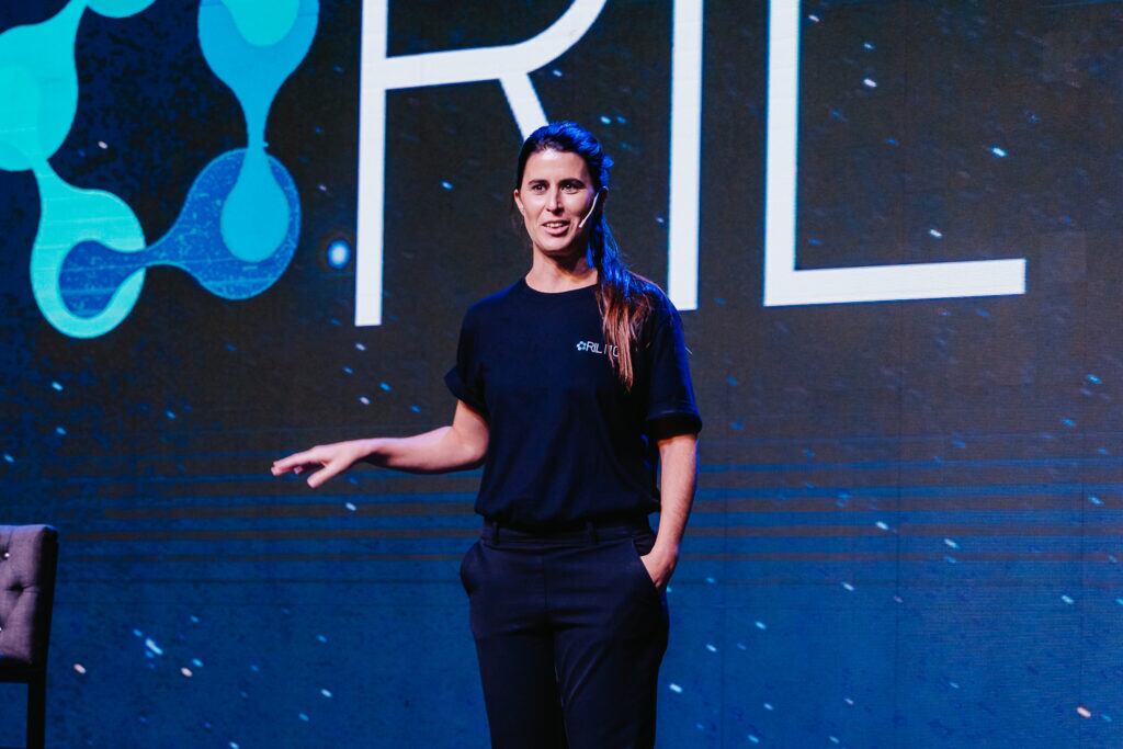 Delfina Irazusta, durante