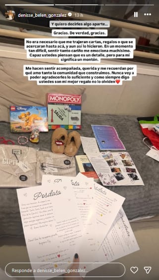 La influencer agradeció por los mensajes, regalos y muestras de cariño recibidos (Foto: Instagram @denisse_belen_gonzalez)