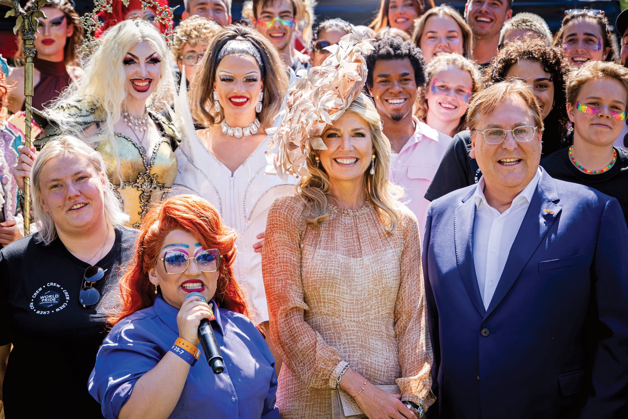 Máxima posa sonriente en su primera participación en el WorldPride
