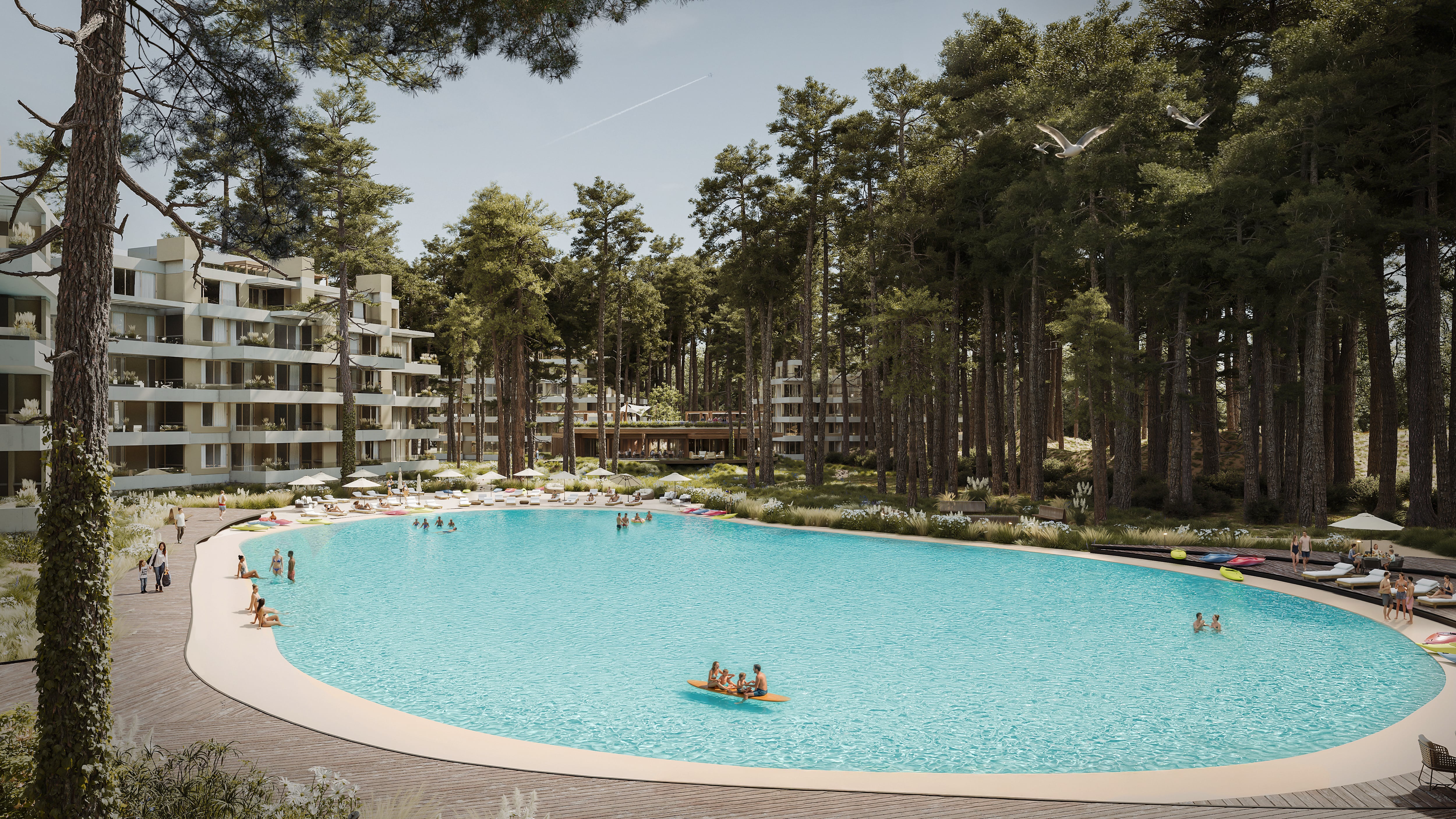 Aguas turquesas y playas de arena blanca, que será el amenity premium de nivel internacional en un entorno natural protegido