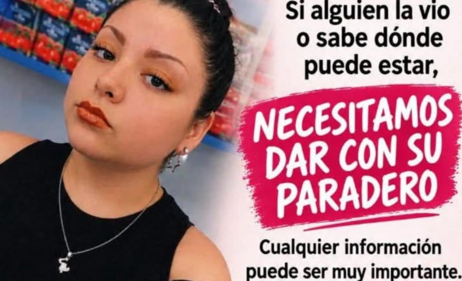 El flyer con el que los allegados difundieron la búsqueda antes de conocer la noticia