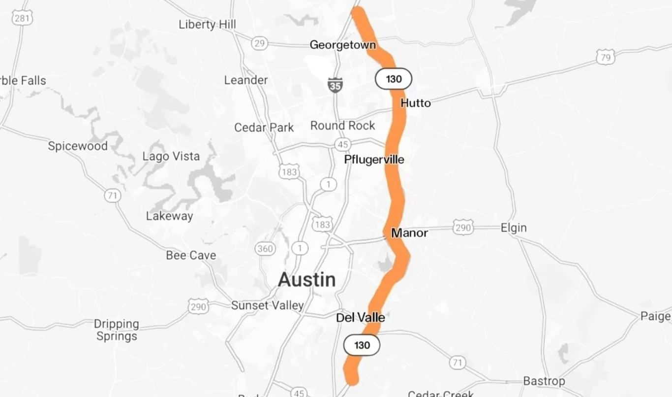 El mapa de la carretera inteligente en Austin, Texas